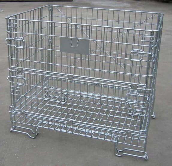 Stackable and Collapsible Wire Mesh Container